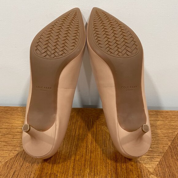 Cole Haan Go-to Park Pump Womens 9B Nude Leather Pointed Toe Stiletto Heels - Picture 13 of 13